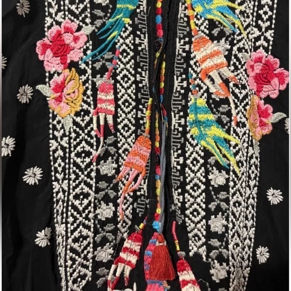 Johnny Was heavily embroidered feathers tunic (oversized) NWT RARE - Picture 12 of 13